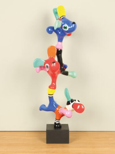 Figur für den Innenbereich – Multicolor – Resin – Dog Tower – 60x27x27 cm