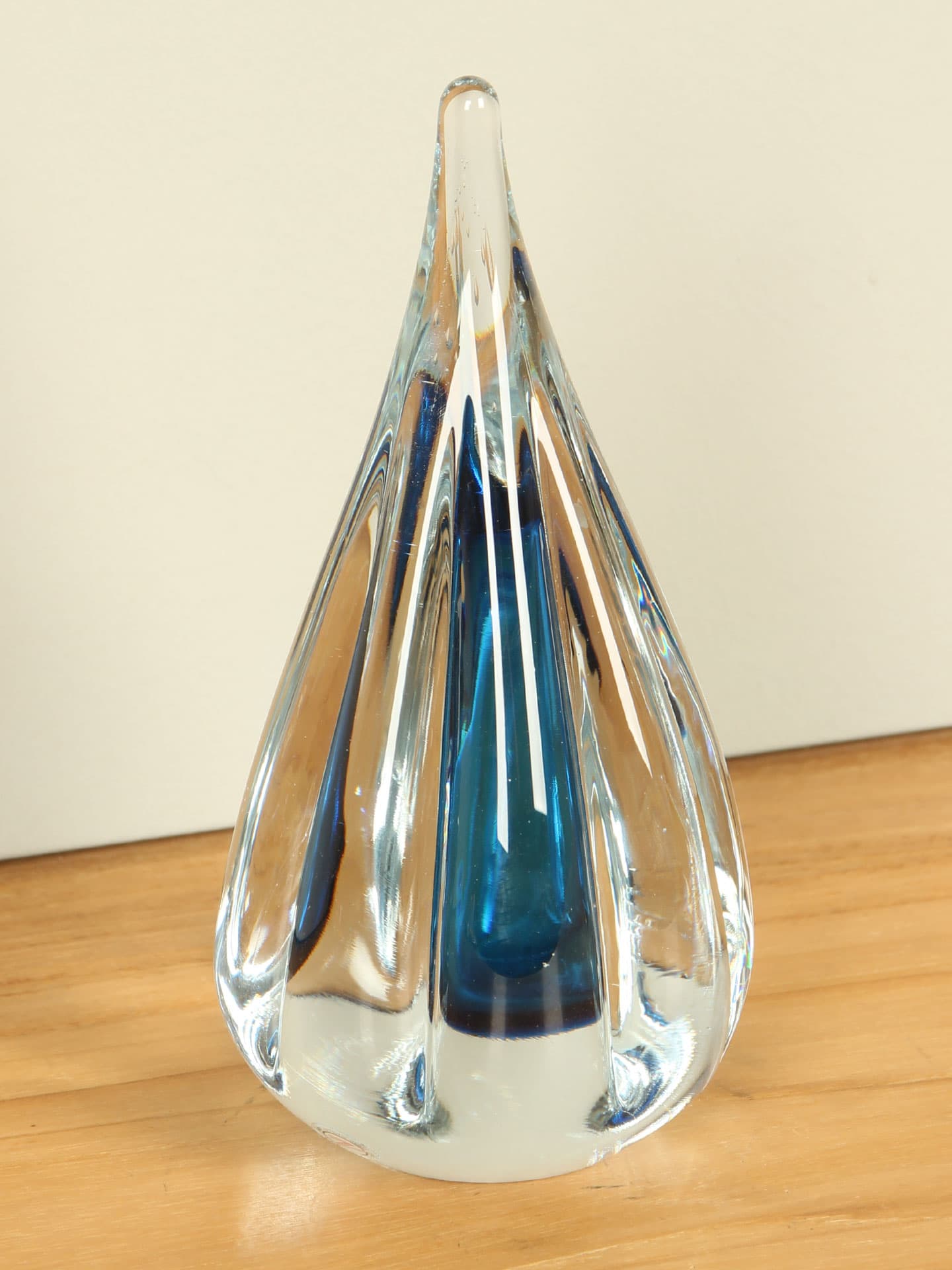 Glaskunst - Blau - Glas - Tropfen - 14x7x7 cm – Bild 2